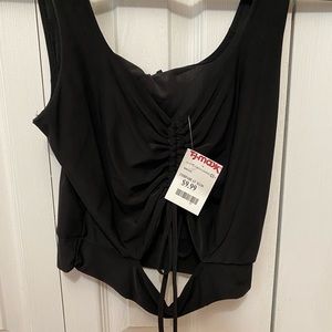 NWT black crop top